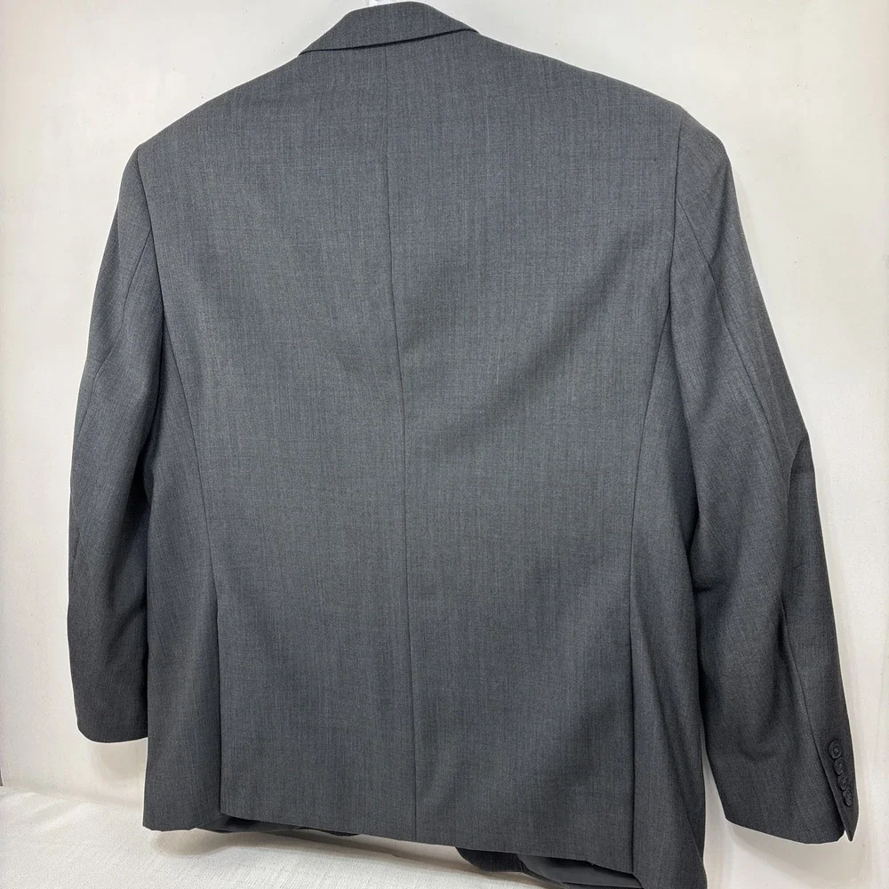 Pronto Uomo Men's Grey Blazer‎ Suit Jacket Size 48L Two Button EUC